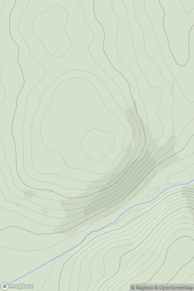 Thumbnail image for Kirkbride Hill [The Glenkens to Annandale] showing contour plot for surrounding peak